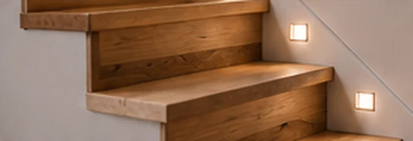 Illustration d'un escalier en bois