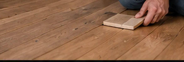 Illustration d'une réparation de parquet en bois