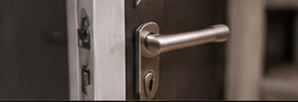 Illustration de poignée et cylindre de porte