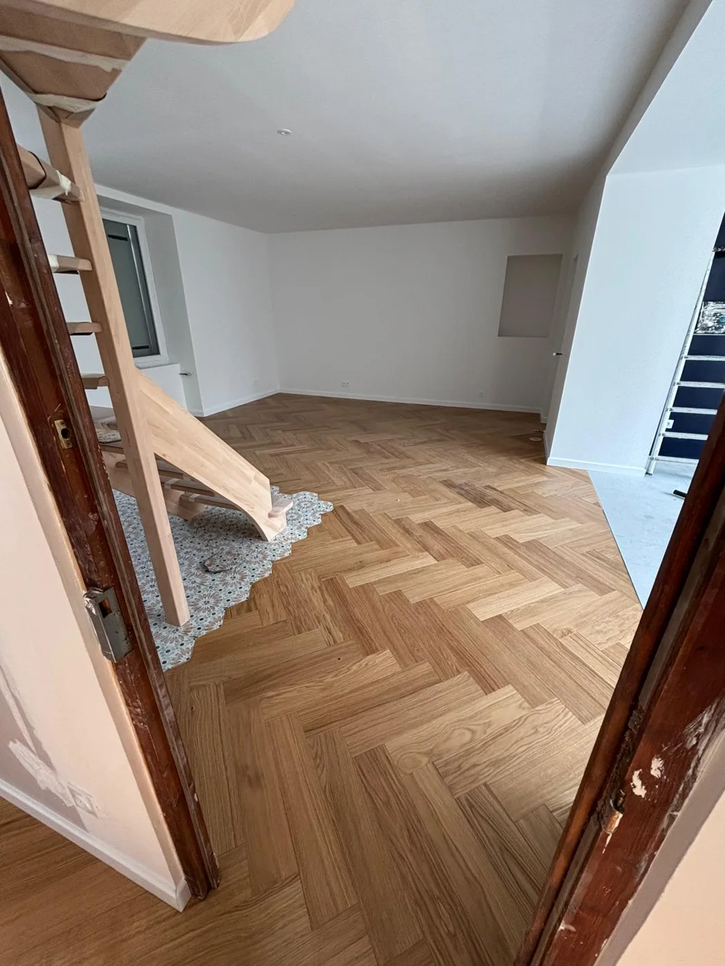 Pose de parquet à Trélazé